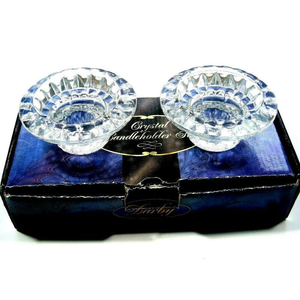 Darby crystal taper candle holder candleholder set